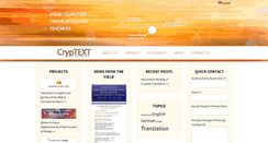 Desktop Screenshot of cryptexttranslation.com